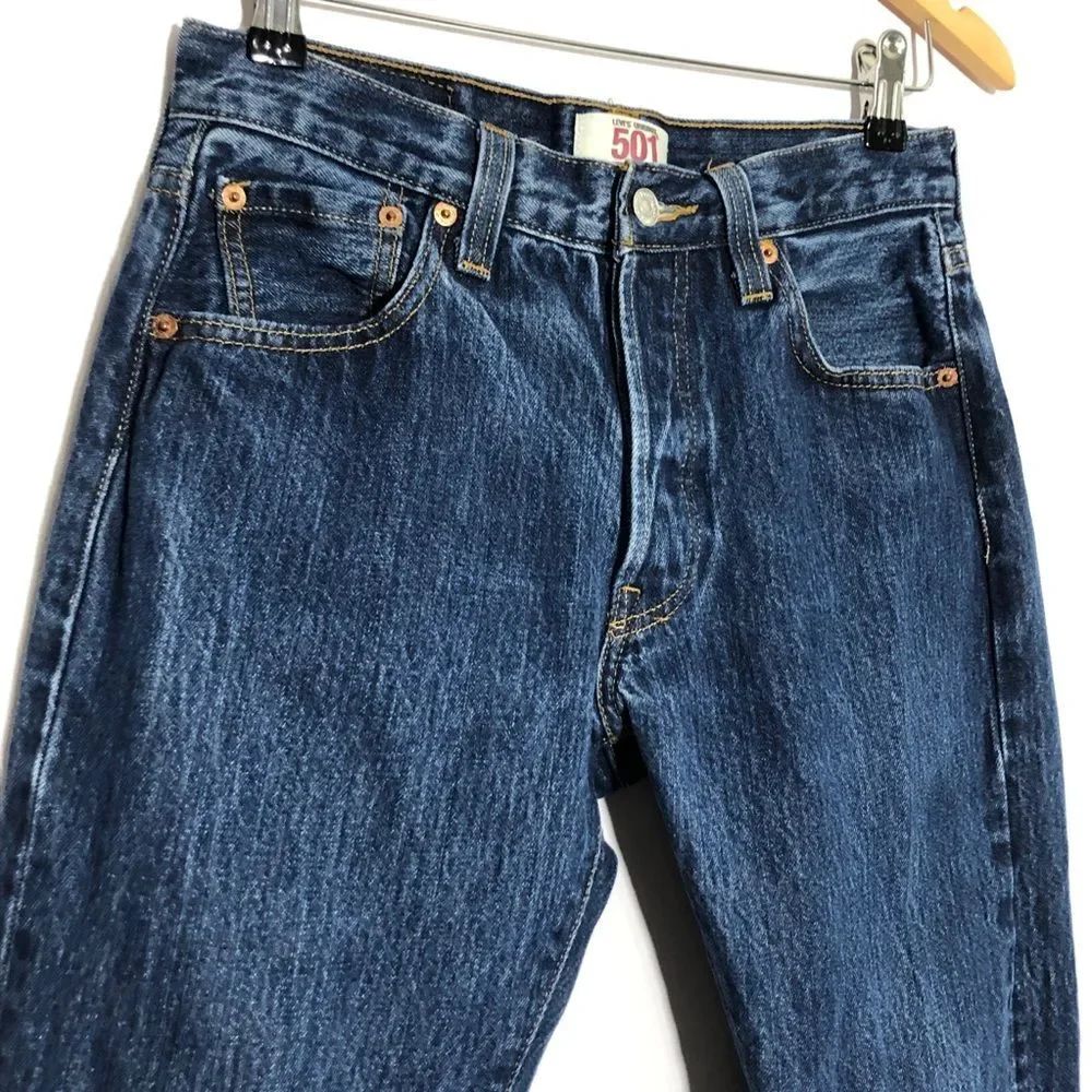 Levi’s Jeans Mens 29 w 31 L Blue 501XX Y2K Straight Leg Button Fly